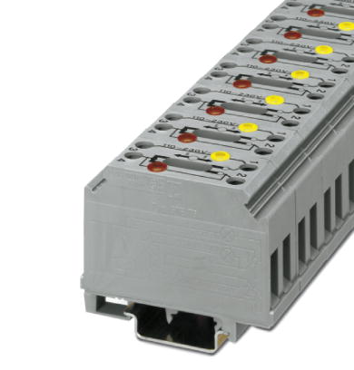Phoenix Contact Ground Disconnect Terminal Blocks; GTF 76/ 48; 50A; 250V; #26 - #8; Gray